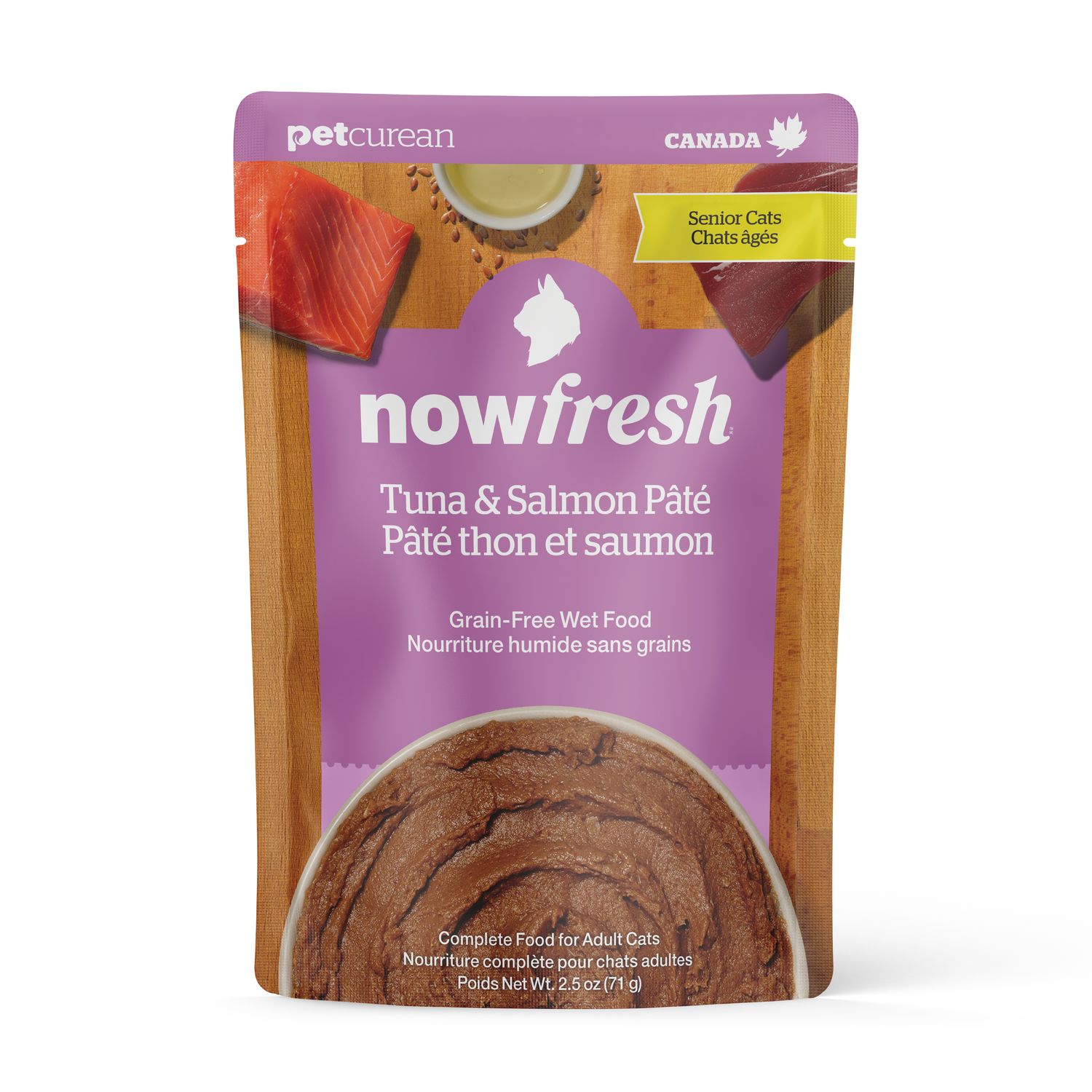 Now Fresh Tuna &amp; Salmon Pâté Grain-Free Senior Wet Cat Food 2.5oz