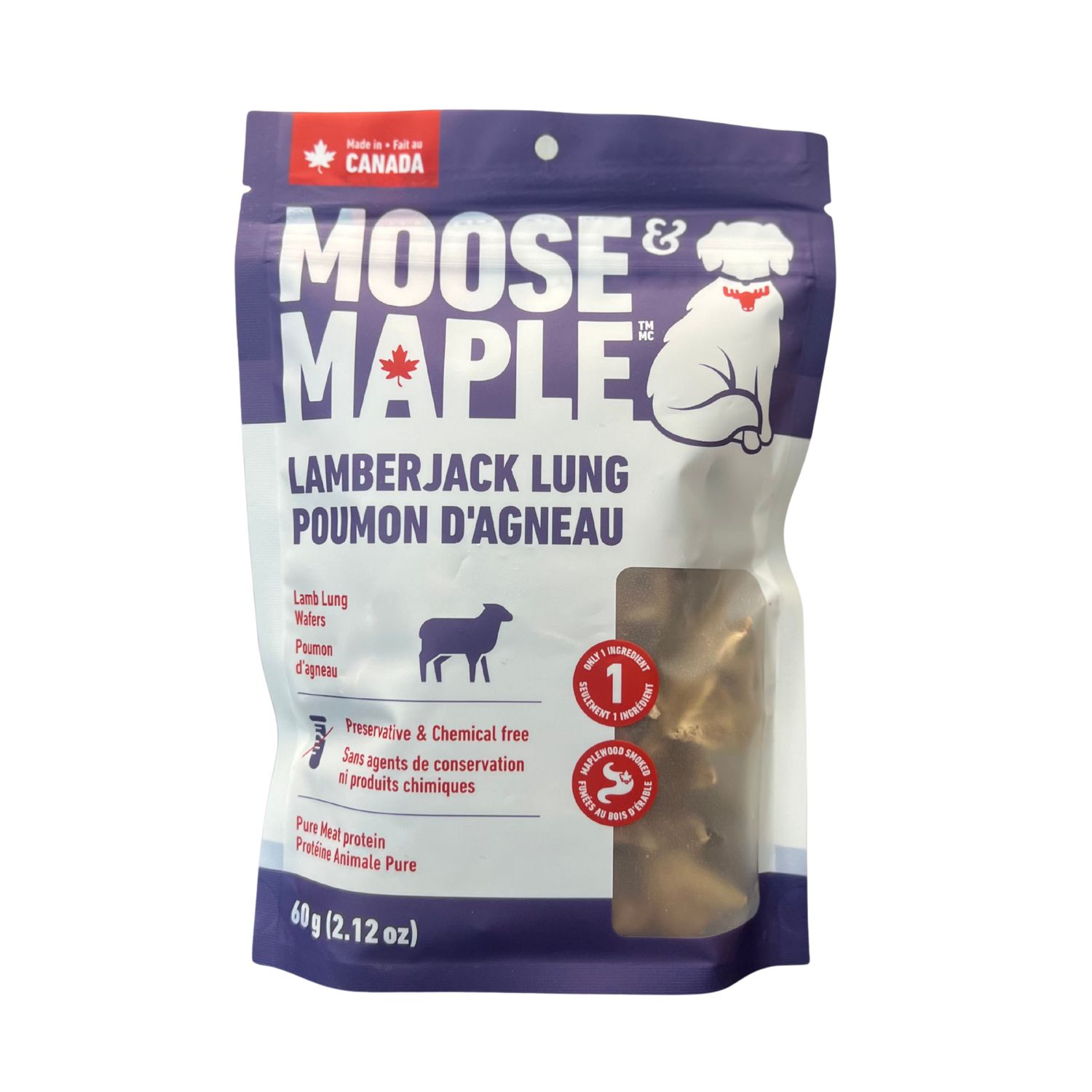 Moose &amp; Maple Lamberjack Lung - Lamb Lung Wafers