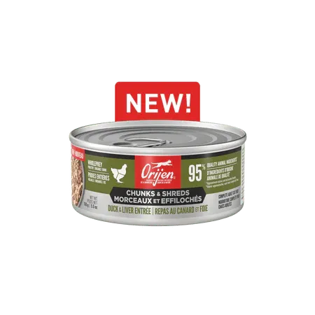 Orijen Chunks &amp; Shreds Duck &amp; Liver Entrée 5.5oz