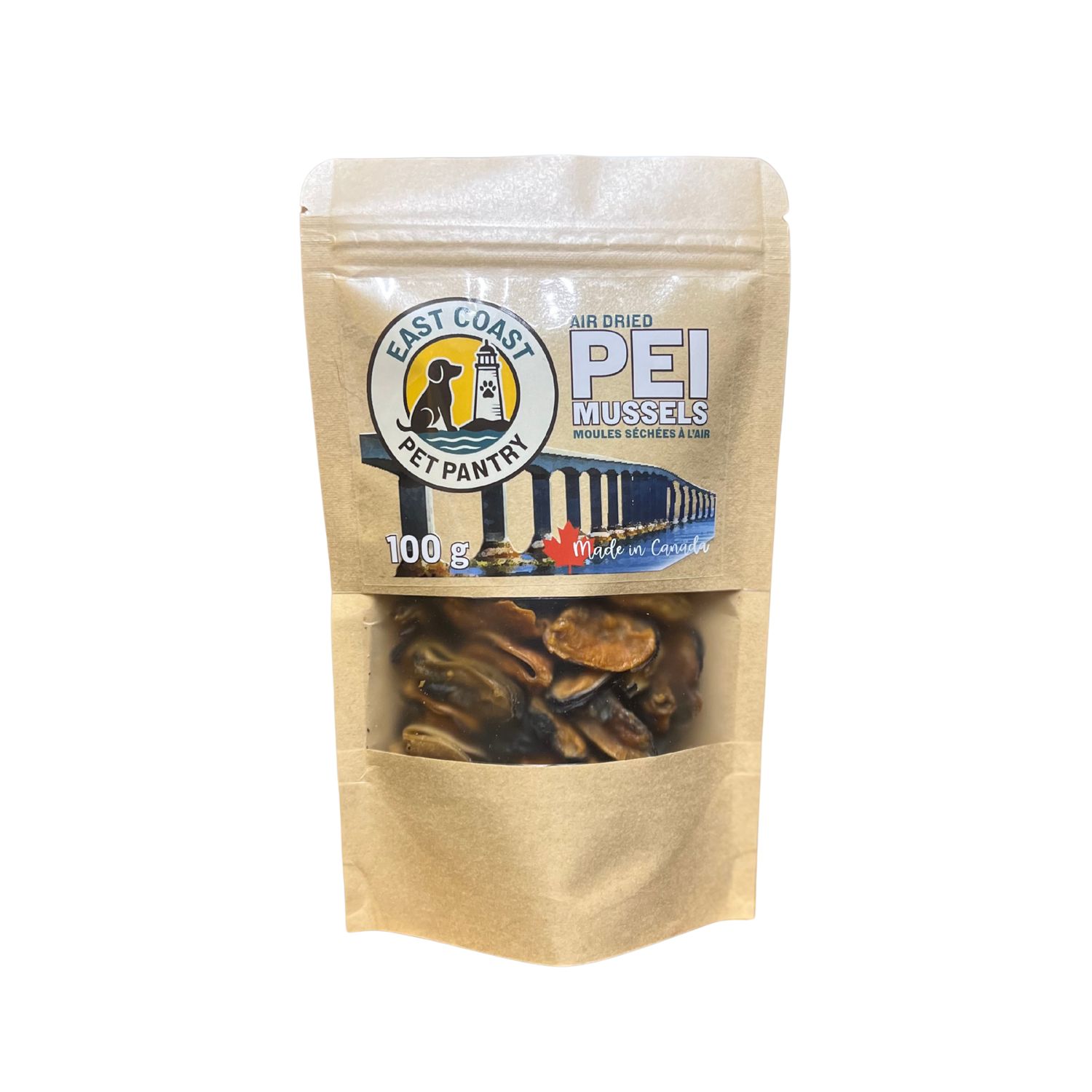 East Coast Pet Pantry Air-Dried PEI Mussels Dog Treats 100g