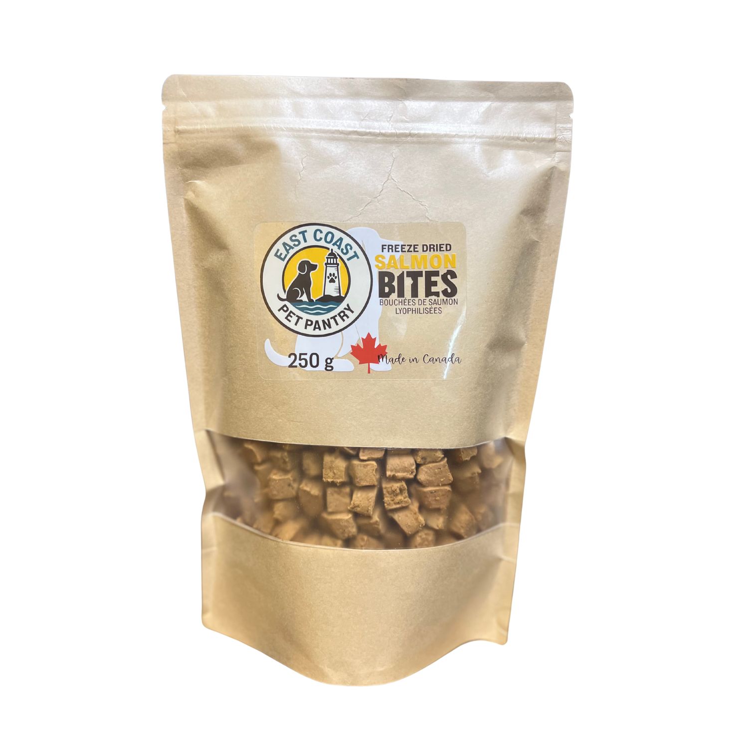 East Coast Pet Pantry Freeze-Dried Salmon Bites Dog Treats, Size: 250g