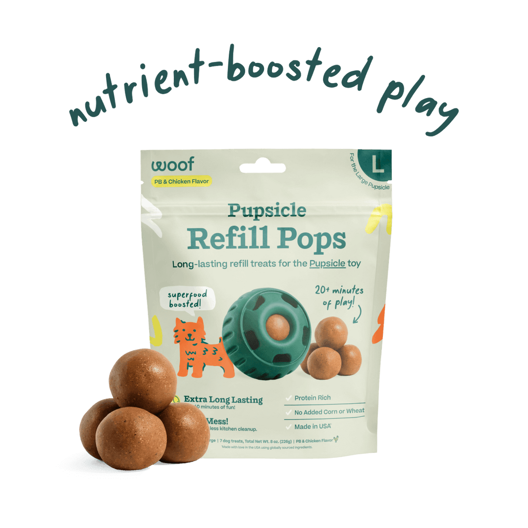 Woof Pupsicle Refill Pops: Peanut Butter and Chicken Recipe