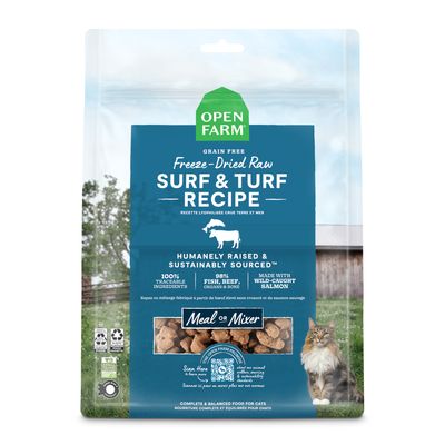 Open Farm Freeze-Dried Raw Morsels Surf &amp; Turf Recipe Cat Food 3.5oz