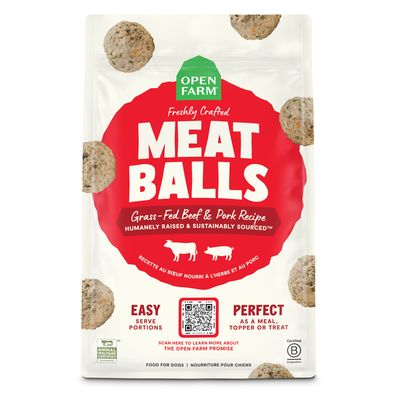 Open Farm Freshly Crafted Meatballs Grass-Fed Beef &amp; Pork Recipe