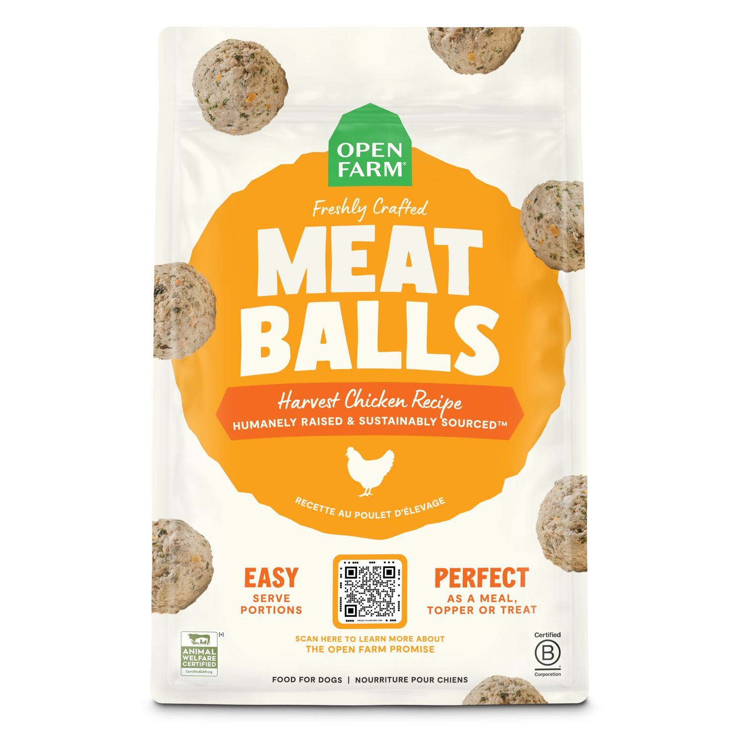 Open Farm Freshly Crafted Meatballs Harvest Chicken Recipe