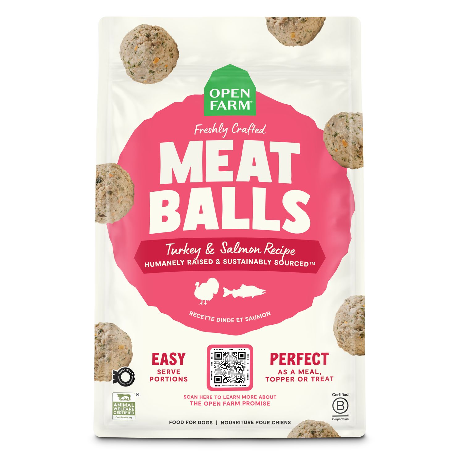 Open Farm Freshly Crafted Meatballs Turkey &amp; Salmon Recipe