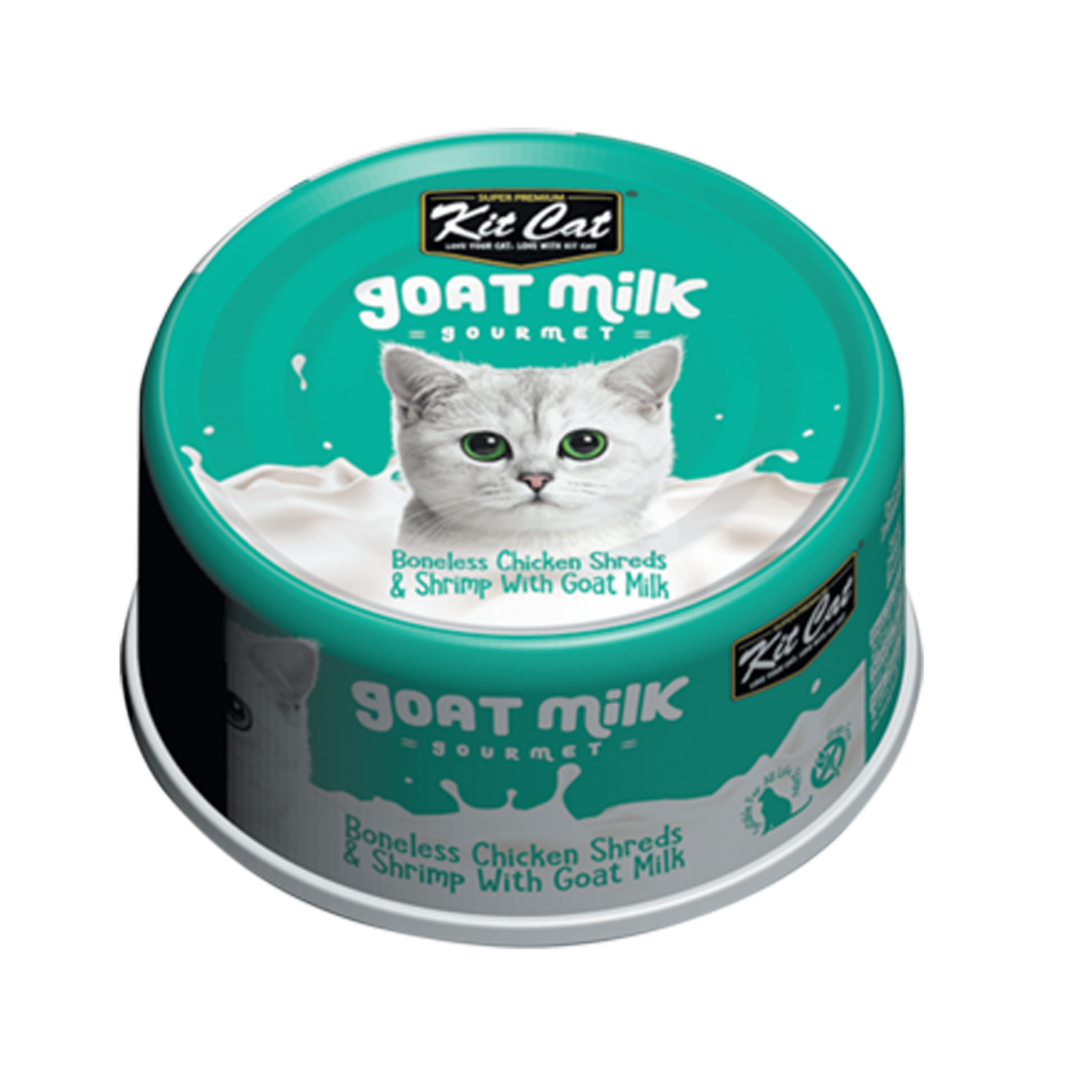 Kit Cat goat milk gourmet Boneless Chicken Shreds &amp; Shrimp with Goat Milk Wet Cat Food 70g