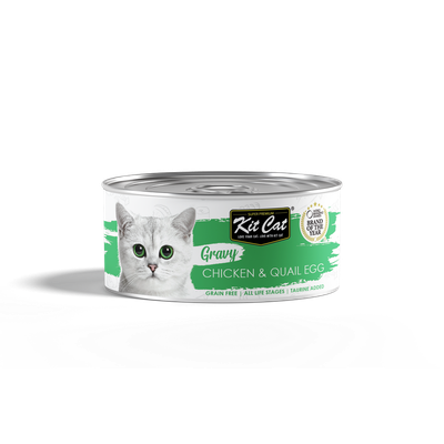 Kit Cat Gravy Series Chicken &amp; Quail Egg Wet Cat Food 70gm