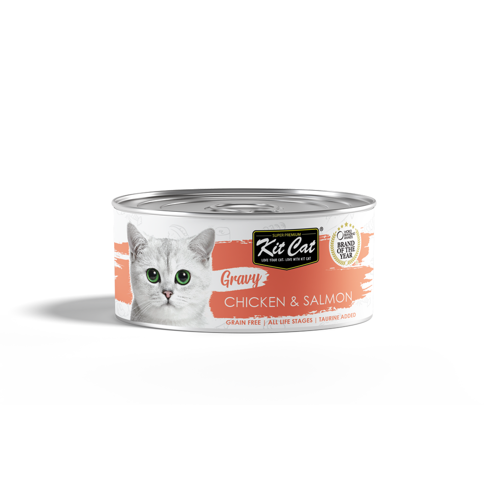 Kit Cat Gravy Series Chicken &amp; Salmon Wet Cat Food 70gm