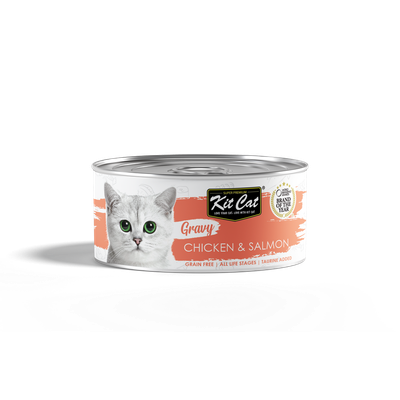 Kit Cat Gravy Series Chicken &amp; Salmon Wet Cat Food 70gm