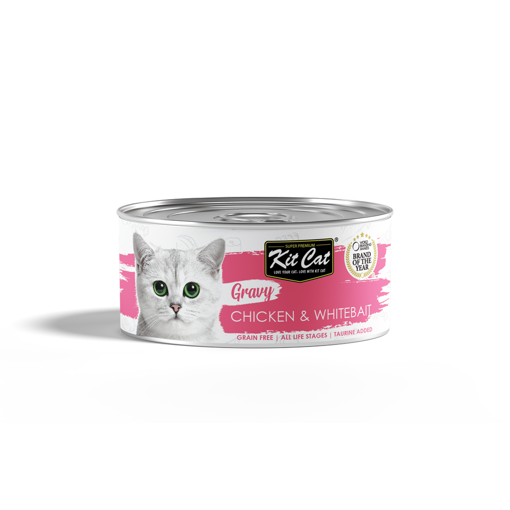 Kit Cat Gravy Series Chicken &amp; Whitebait Wet Cat Food 70gm