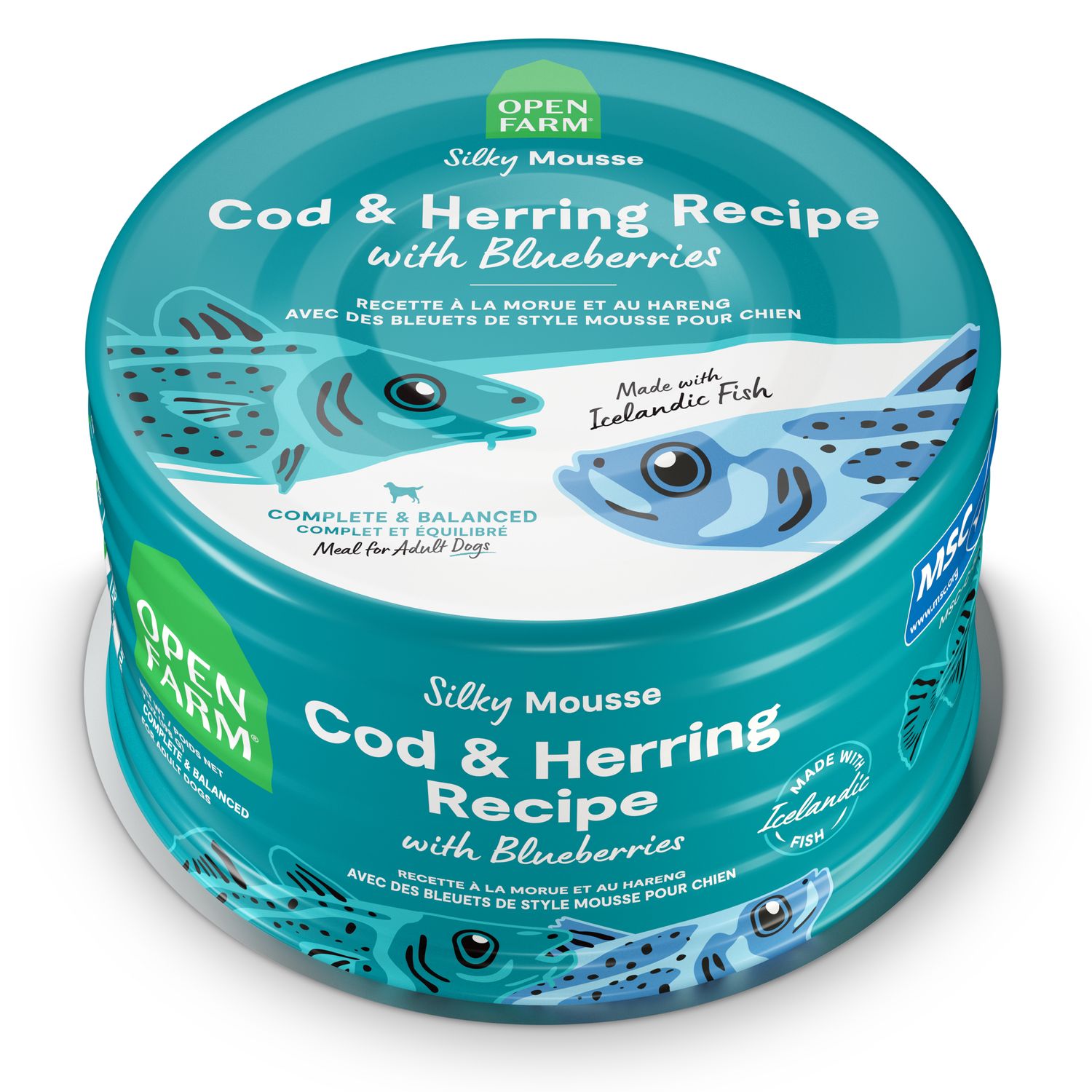Open Farm Wet Dog Food Cod &amp; Herring Recipe with Blueberries 7oz