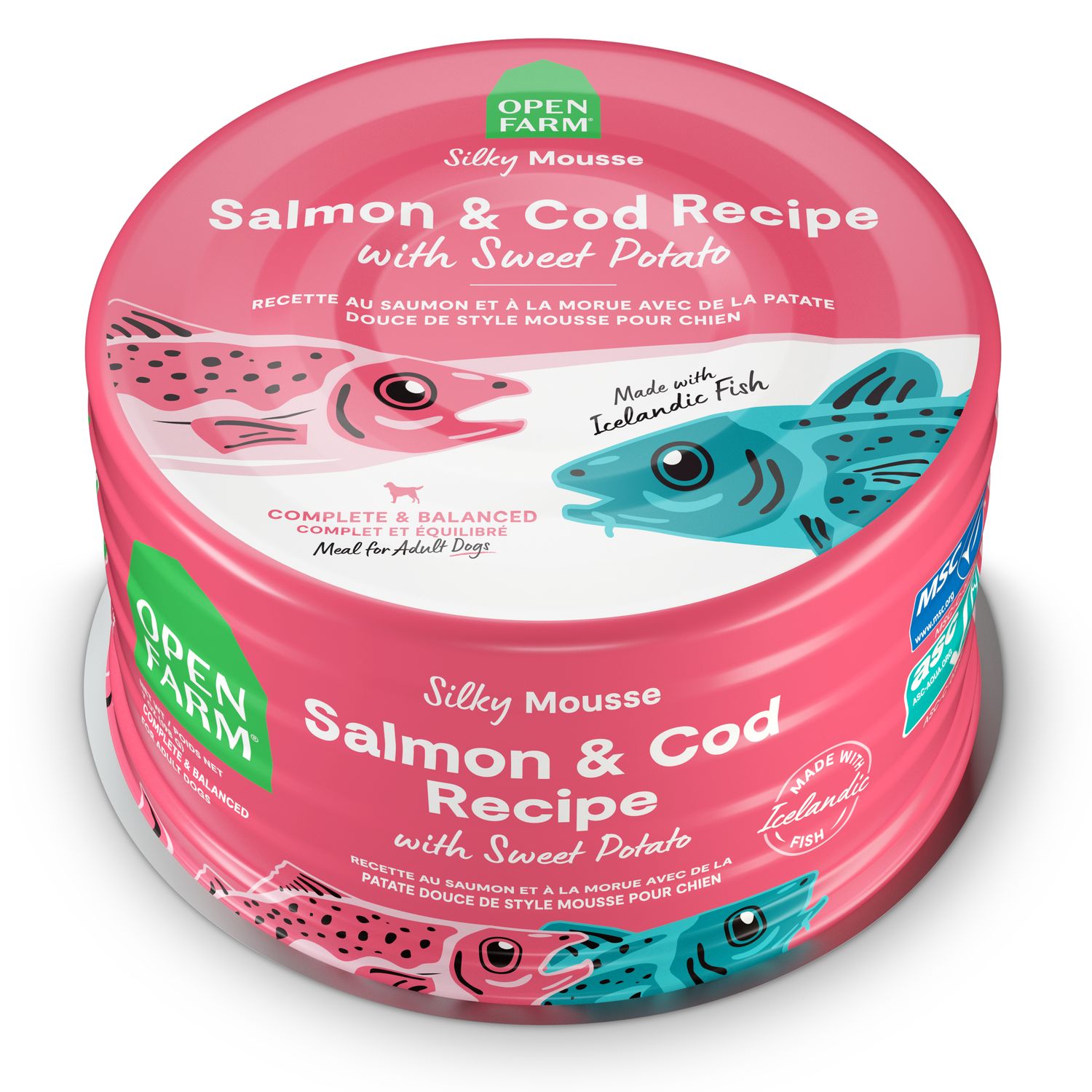 Open Farm Wet Dog Food Salmon &amp; Cod Recipe with Sweet Potato 7oz