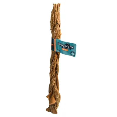 DOGGINSTIX Braided Beef Tripe Natural Dog Chews 12&quot;