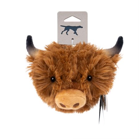 Tall Tails 2 in 1 Highland Cow Head Dog Toy 4&quot;