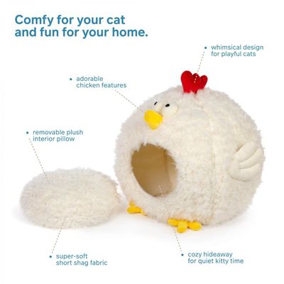 Prevue Hendryx Comfy Chicken Cat Bed Hideaway