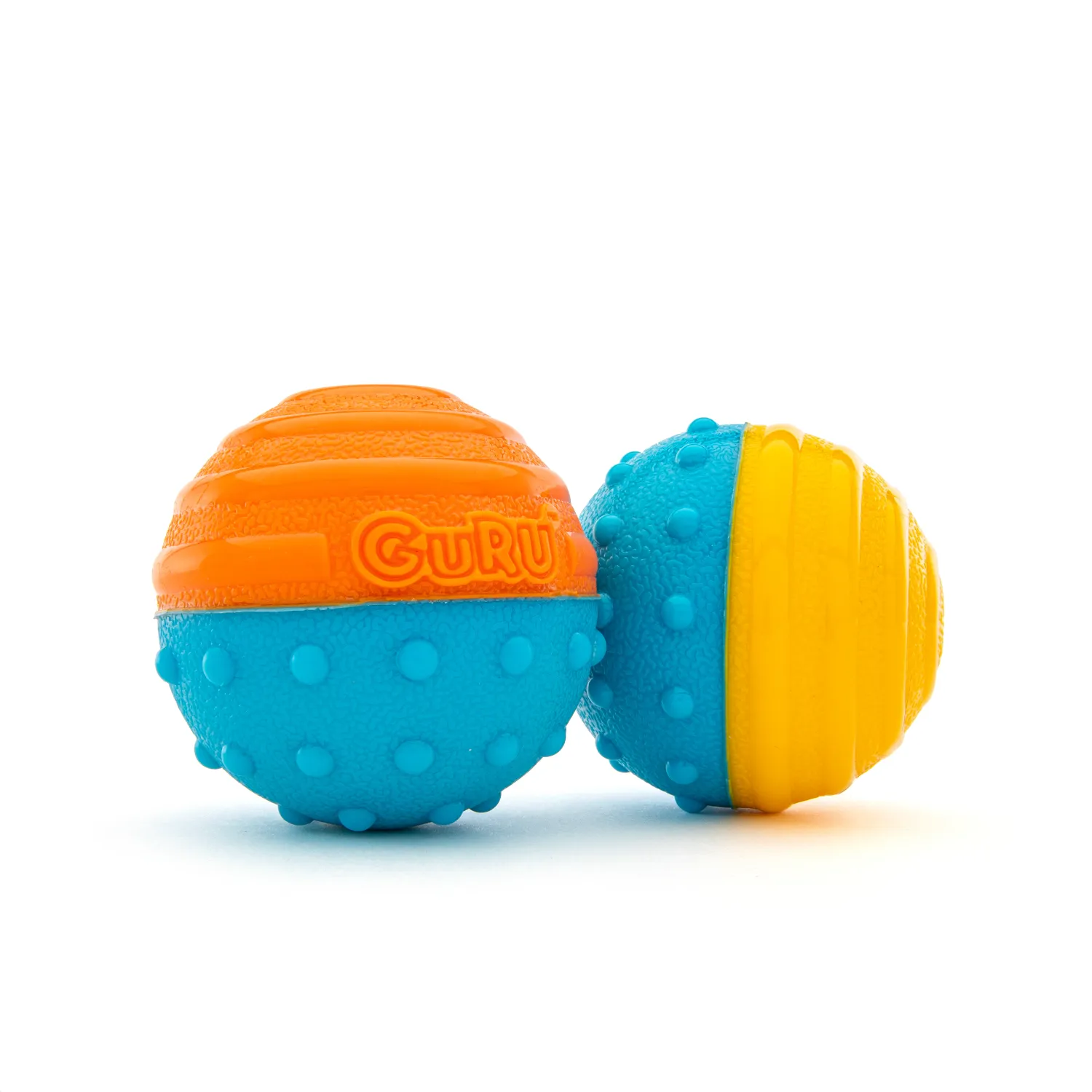 GURU Crunch &amp; Squeak Ball Dog Toy (2 Pack)