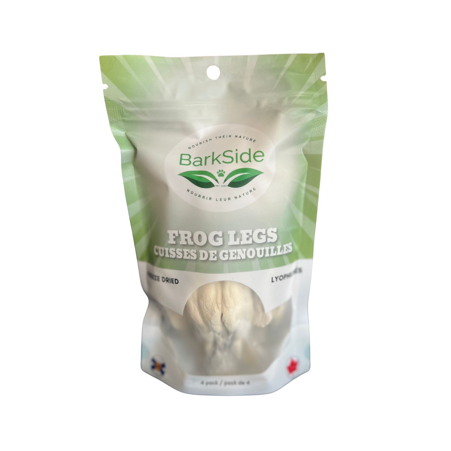 Barkside Pet Food Freeze-Dried Frog Legs 4pck