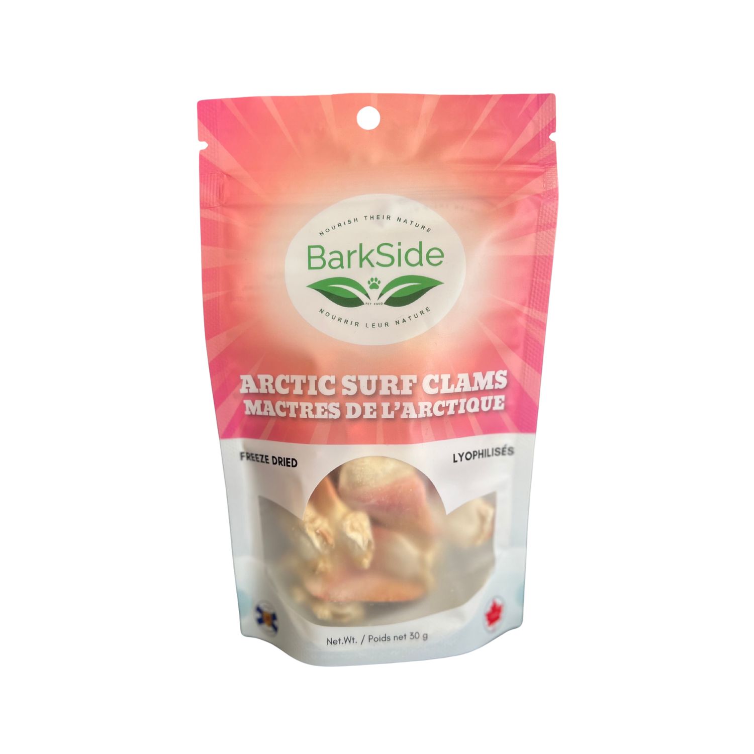 Barkside Pet Food Freeze-Dried Arctic Surf Clams 30g