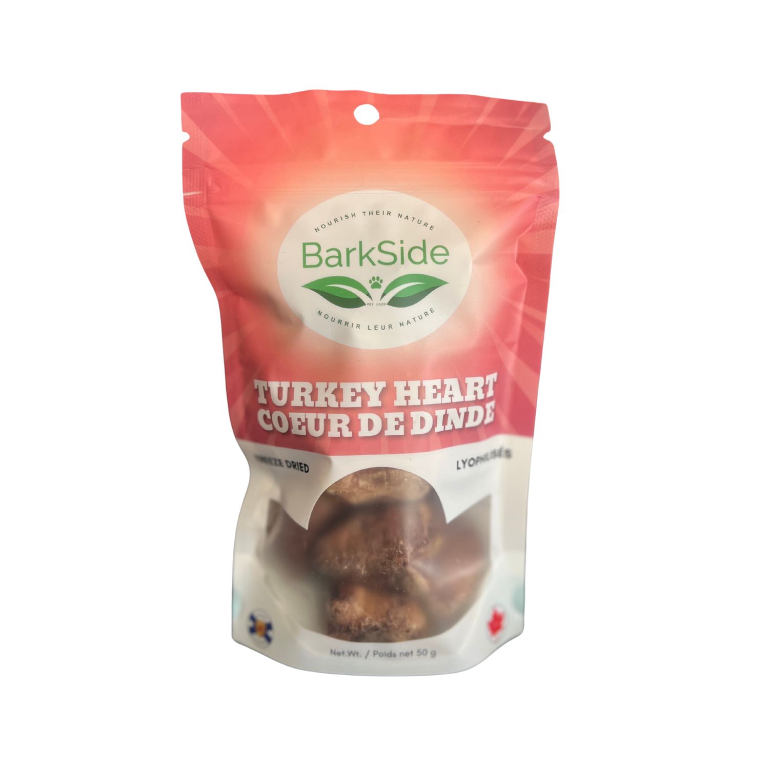 Barkside Pet Food Freeze-Dried Turkey Hearts 50g