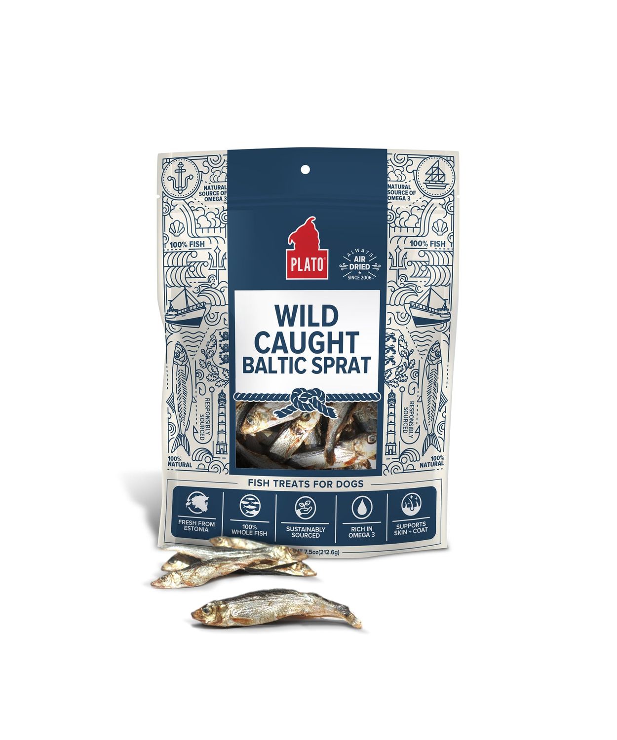 Plato Pet Treats Baltic Sprat 85g