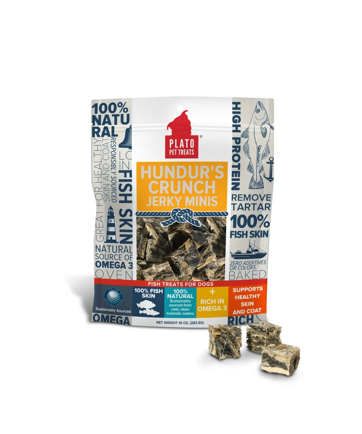 Plato Pet Treats Hundur&#39;s Crunch Jerky Minis 100g