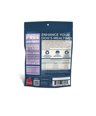 Plato Pet Treats Food Topper Venison, Lamb and Collagen 156g