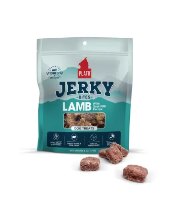 Plato Pet Treats Jerky Bites Lamb with Goat Milk 170g