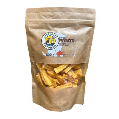 East Coast Pet Pantry Air Dried Sweet Potato Strips Dog Treats 500g
