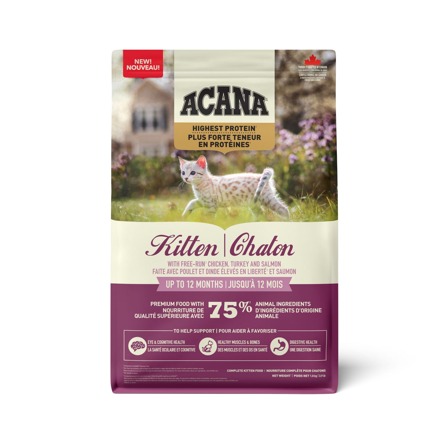 Acana Highest Protein Kitten Food 4 lb