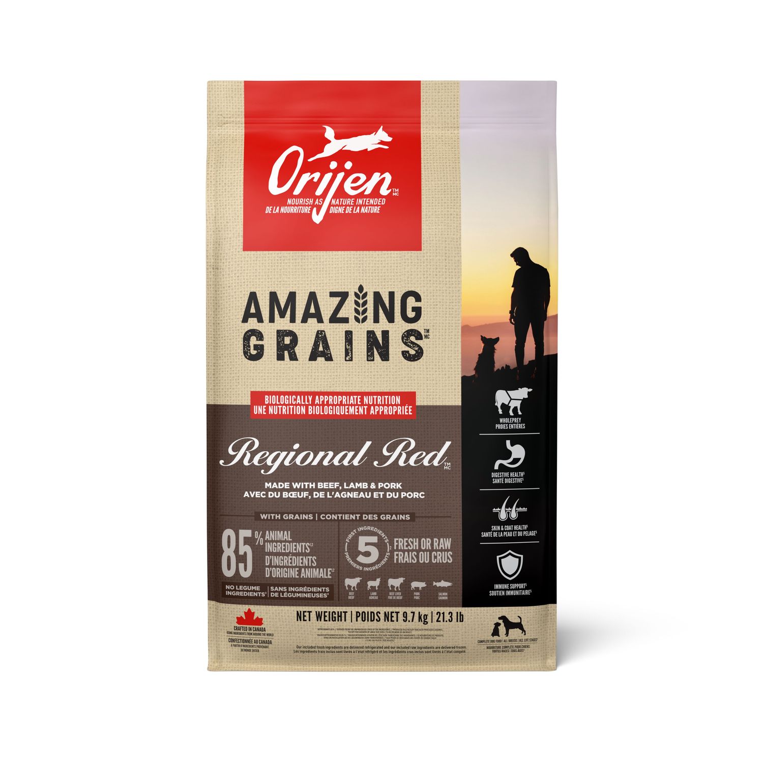 Orijen Amazing Grains Regional Red, Size: 21.3 lb