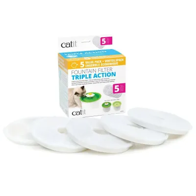 Catit Triple Action Fountain Filters 5pck