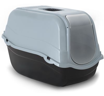 Bergamo Litter Pan Romeo With Top And Filter - Ice Blue