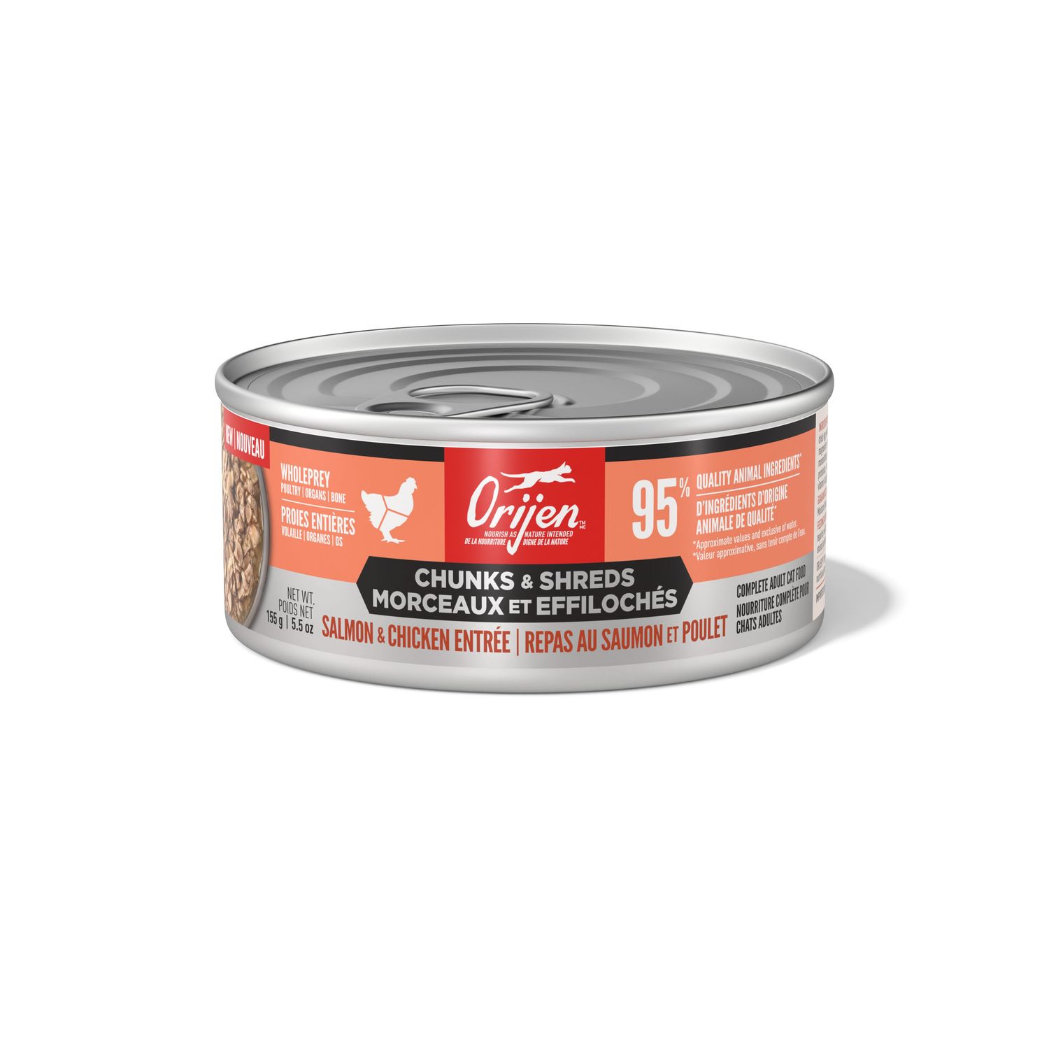 Orijen Chunks &amp; Shreds Salmon &amp; Chicken Entrée 5.5oz