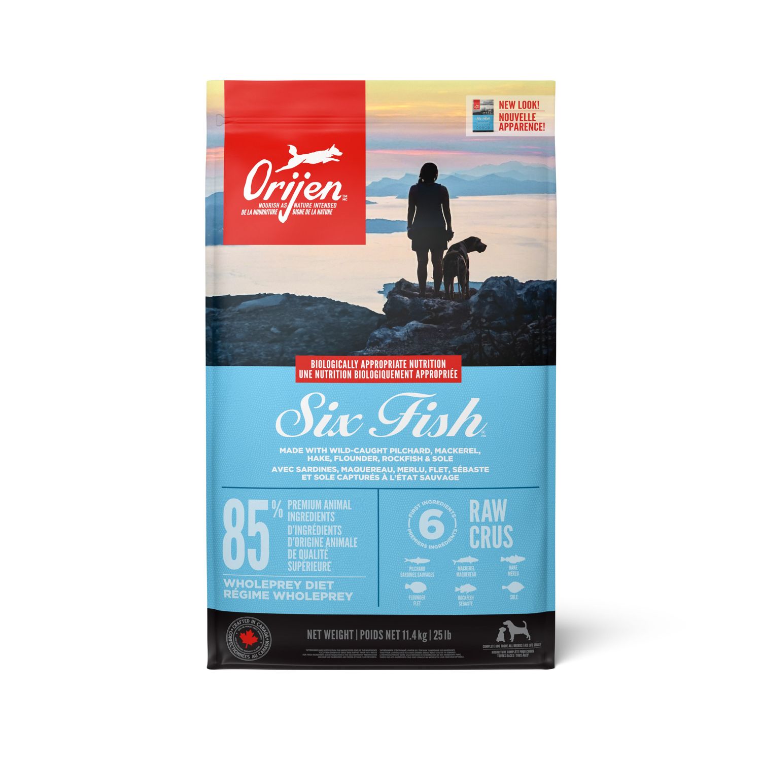 Orijen Six Fish Dog Food, Size: 25 lb