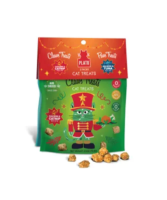 Plato Pet Treats Holiday Cat Treats Paws &amp; Claws (2 Pack)