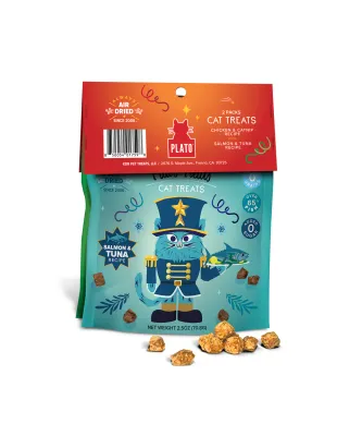 Plato Pet Treats Holiday Cat Treats Paws &amp; Claws (2 Pack)