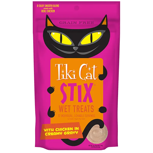 Tiki Cat STIX with Chicken in Creamy Gravy Wet Cat Treat 3oz