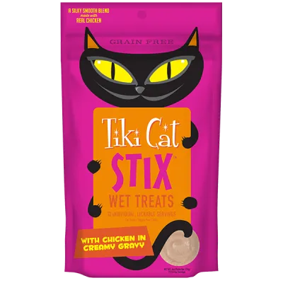 Tiki Cat STIX with Chicken in Creamy Gravy Wet Cat Treat 3oz