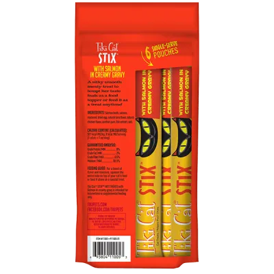 Tiki Cat STIX with Salmon in Creamy Gravy Wet Cat Treat 3oz