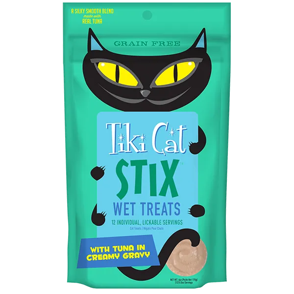 Tiki Cat STIX with Tuna in Creamy Gravy Wet Cat Treats 3oz
