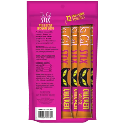 Tiki Cat STIX with Chicken in Creamy Gravy Wet Cat Treat 3oz