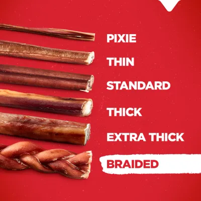 Natural Farm Braided Bully Stick 6" 1pc