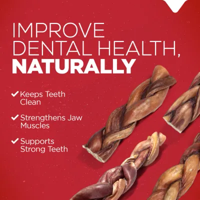 Natural Farm Braided Power Bully Stick 12" 1pc