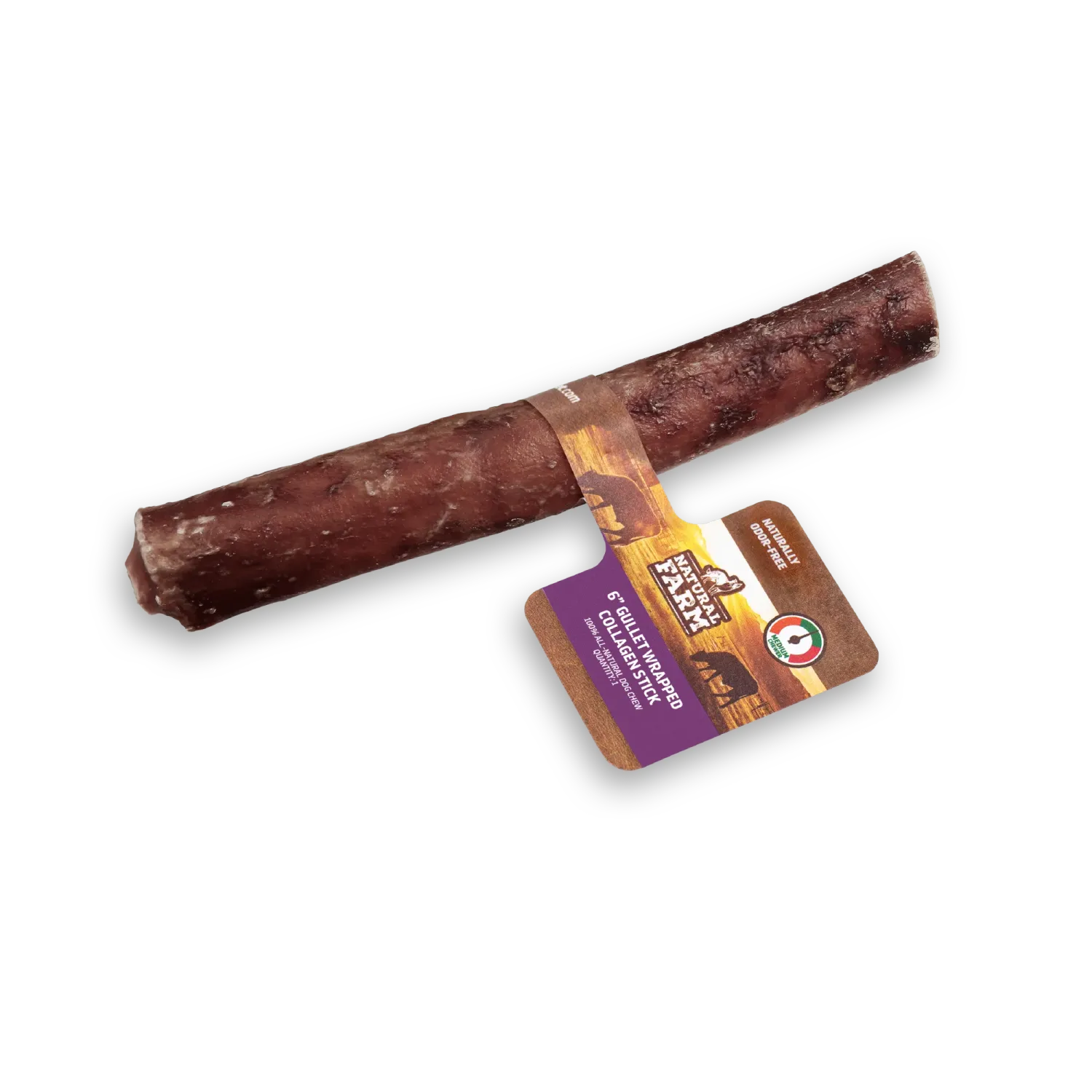 Natural Farm Gullet Wrapped Collagen Stick 6"