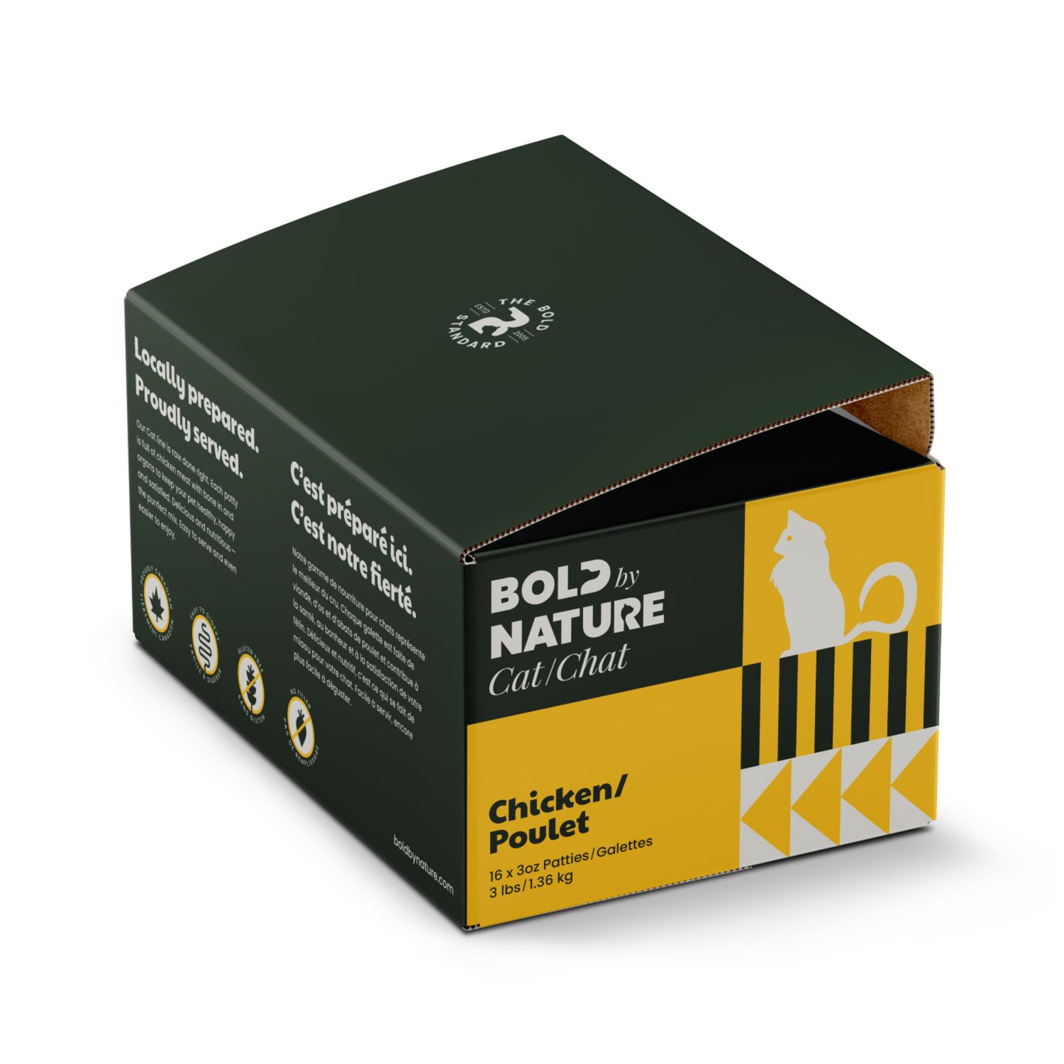 Bold by Nature Chicken Patties Cat 3lb