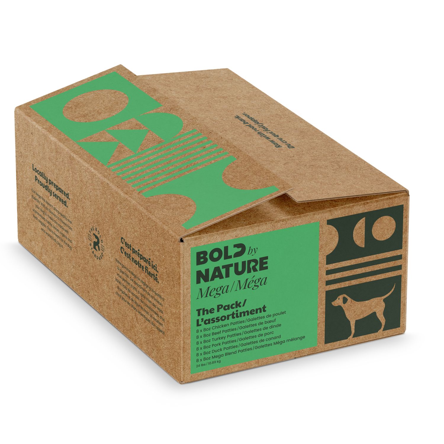 Bold by Nature Mega The Pack Variety Frozen Dog Food 24 lbs