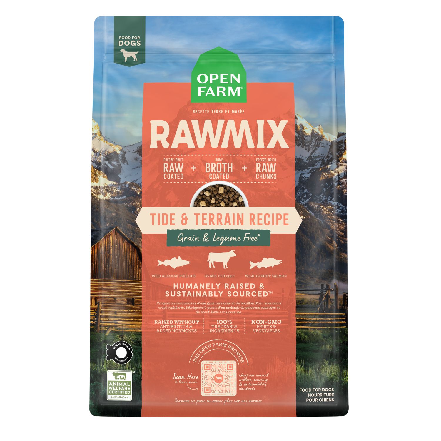 Open Farm RawMix Grain &amp; Legume Free Tide &amp; Terrain Dog Food