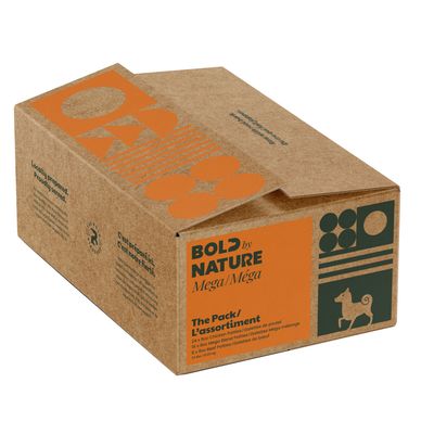 Bold by Nature Mega Chicken Variety Box Frozen Dog Food 24 lb