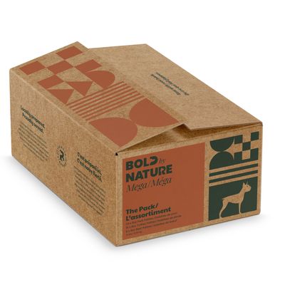 Bold by Nature Mega Non-Chicken Variety Box Frozen Dog Food 24 lb